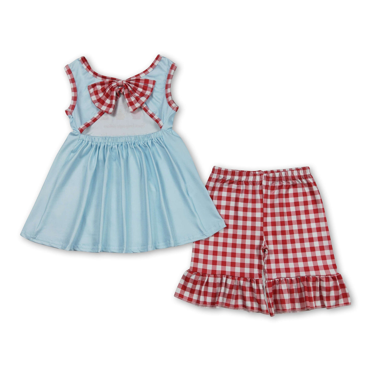 Sleeveless ferris wheel tunic plaid shorts girls clothing - LittleLullabyLoft