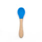 2PCS  Bamboo Training Spoons Organic Soft Baby Feeding Silicone Tip Spoon Scoop Easy Grip Handle Toddlers Infant Gifts For Parents And Baby Boys Or Girls - LittleLullabyLoft