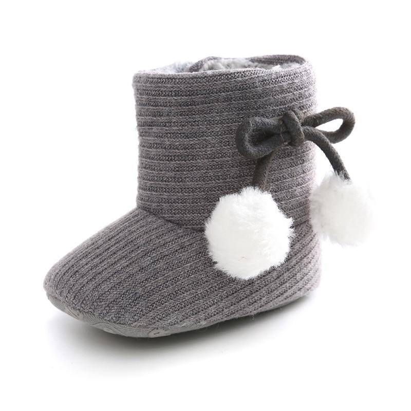 Cute Baby Infants Shoes Dot Knitting Boots Casual Non-slip Soft Soled Walking Shoes - LittleLullabyLoft