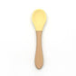 2PCS  Bamboo Training Spoons Organic Soft Baby Feeding Silicone Tip Spoon Scoop Easy Grip Handle Toddlers Infant Gifts For Parents And Baby Boys Or Girls - LittleLullabyLoft