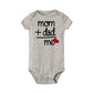 Modern Newborn Toddler Baby Boy Girl Dad +Mom Outfit Costume Romper Short Sleeve Clothes Jumpszuit for Baby Girl and Baby Boys - LittleLullabyLoft