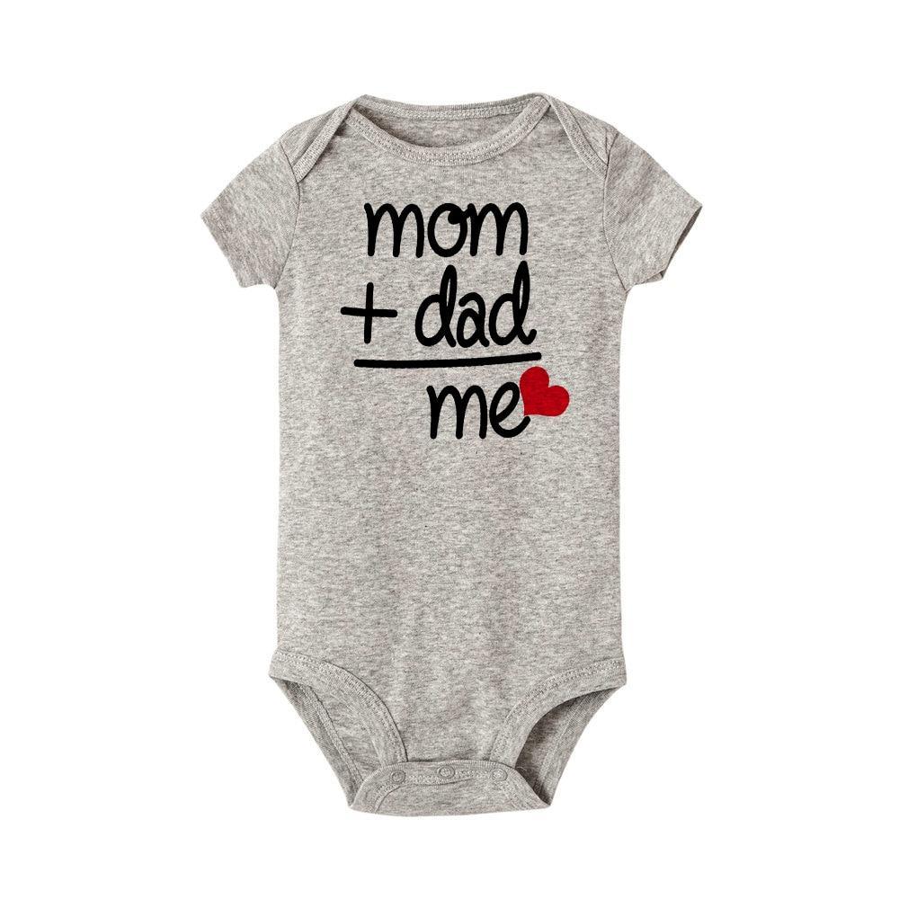 Modern Newborn Toddler Baby Boy Girl Dad +Mom Outfit Costume Romper Short Sleeve Clothes Jumpszuit for Baby Girl and Baby Boys - LittleLullabyLoft