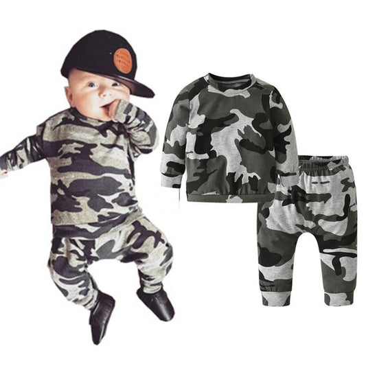 Newborn Baby Boy Clothes Set Long Sleeve Letter Like A Boss T-shirt , Pants Infant Clothing Set For Baby - LittleLullabyLoft
