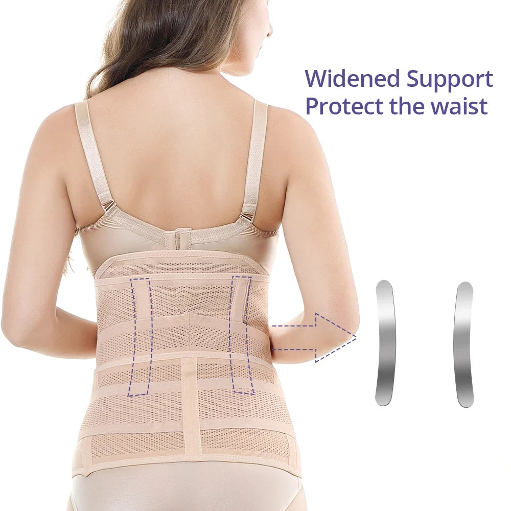 3in1 Belly/Abdomen/Pelvis Postpartum Belt Body Recovery Shapewear Belly Slim Waist Cinchers Breathable Waist Trainer Corset - LittleLullabyLoft