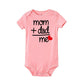 Modern Newborn Toddler Baby Boy Girl Dad +Mom Outfit Costume Romper Short Sleeve Clothes Jumpszuit for Baby Girl and Baby Boys - LittleLullabyLoft