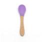 2PCS  Bamboo Training Spoons Organic Soft Baby Feeding Silicone Tip Spoon Scoop Easy Grip Handle Toddlers Infant Gifts For Parents And Baby Boys Or Girls - LittleLullabyLoft