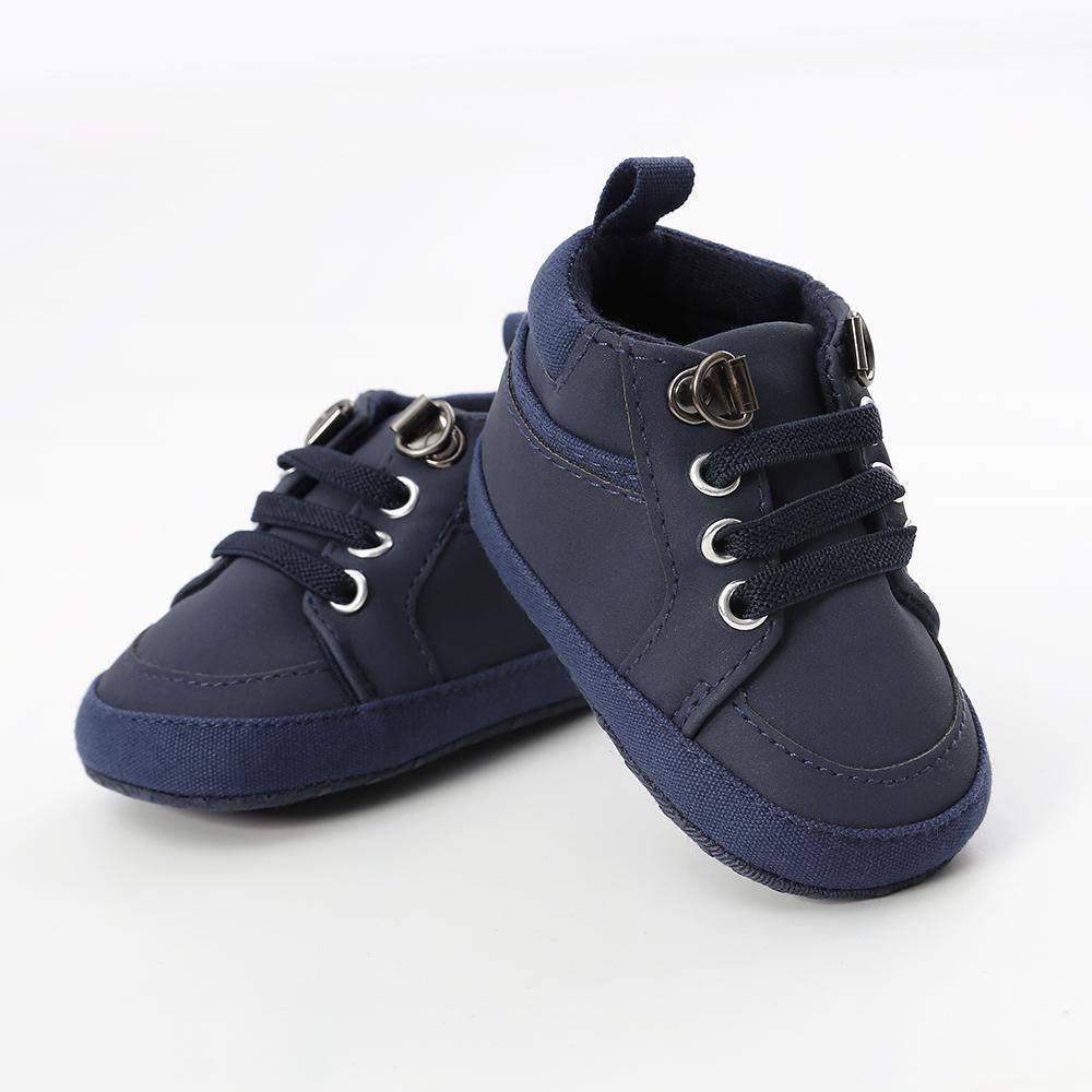 Warm Infant Baby First Walkers Soft Sole Newborn Leather High Top Non-slip Shoes Sneaker Baby Shoes - LittleLullabyLoft