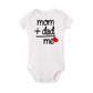 Modern Newborn Toddler Baby Boy Girl Dad +Mom Outfit Costume Romper Short Sleeve Clothes Jumpszuit for Baby Girl and Baby Boys - LittleLullabyLoft