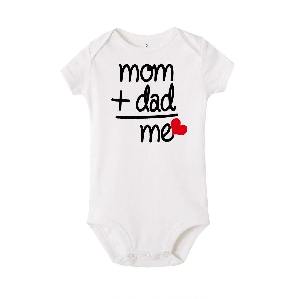 Modern Newborn Toddler Baby Boy Girl Dad +Mom Outfit Costume Romper Short Sleeve Clothes Jumpszuit for Baby Girl and Baby Boys - LittleLullabyLoft