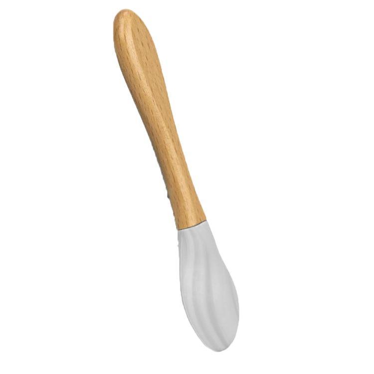 2PCS  Bamboo Training Spoons Organic Soft Baby Feeding Silicone Tip Spoon Scoop Easy Grip Handle Toddlers Infant Gifts For Parents And Baby Boys Or Girls - LittleLullabyLoft
