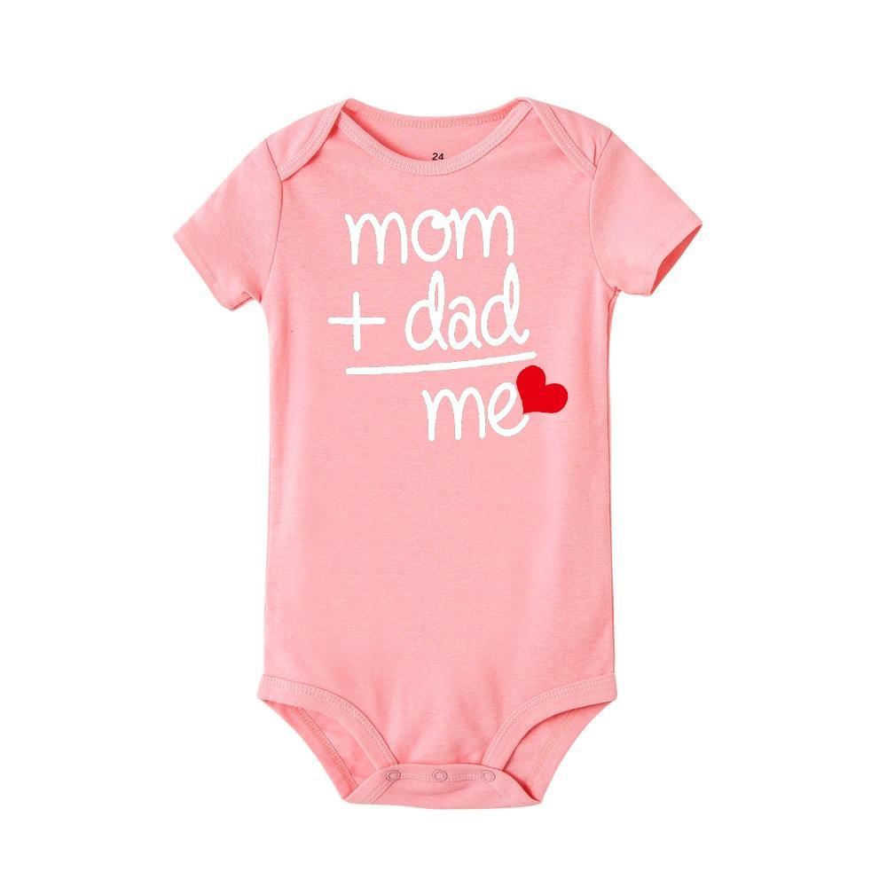 Modern Newborn Toddler Baby Boy Girl Dad +Mom Outfit Costume Romper Short Sleeve Clothes Jumpszuit for Baby Girl and Baby Boys - LittleLullabyLoft
