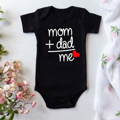 Modern Newborn Toddler Baby Boy Girl Dad +Mom Outfit Costume Romper Short Sleeve Clothes Jumpszuit for Baby Girl and Baby Boys - LittleLullabyLoft