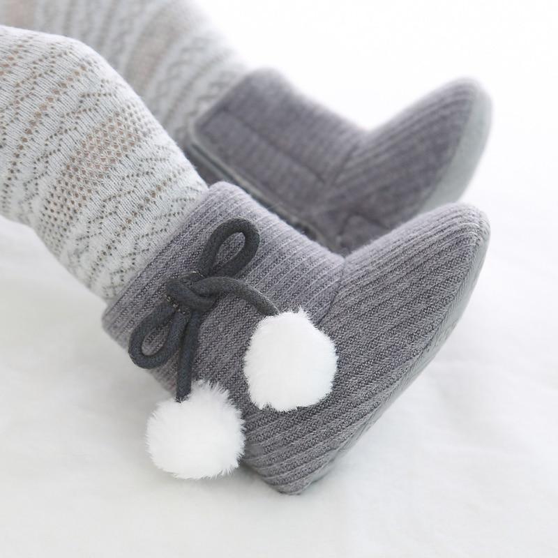 Cute Baby Infants Shoes Dot Knitting Boots Casual Non-slip Soft Soled Walking Shoes - LittleLullabyLoft