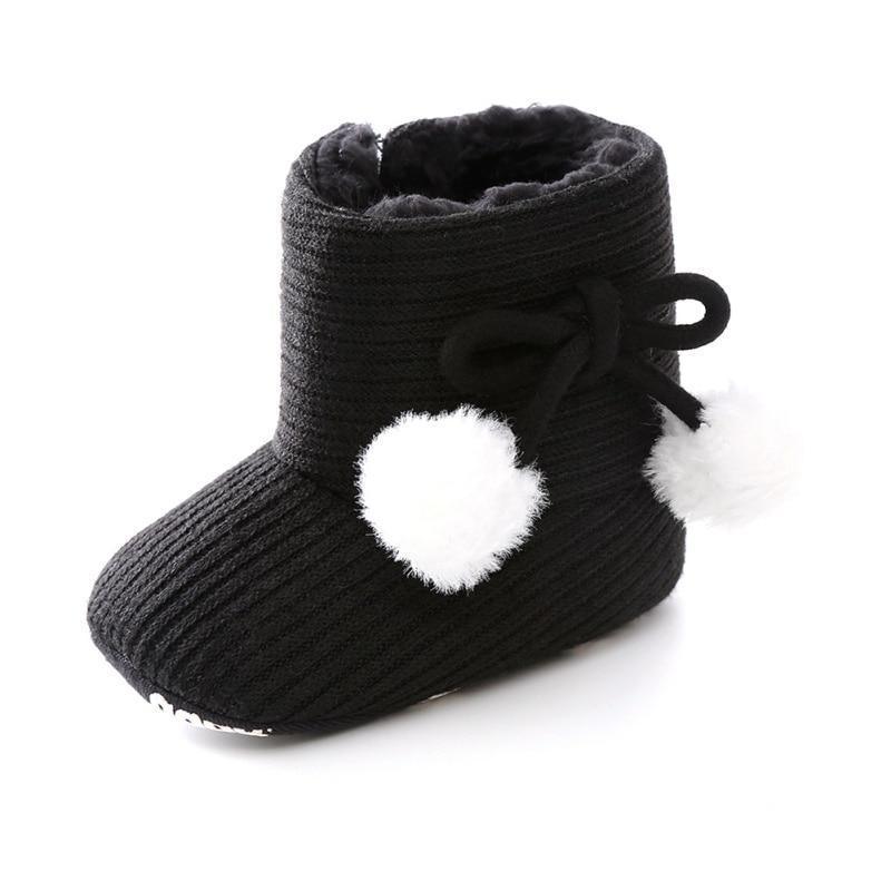 Cute Baby Infants Shoes Dot Knitting Boots Casual Non-slip Soft Soled Walking Shoes - LittleLullabyLoft