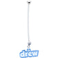Custom Flexible PTFE Blue Personalized Name Pregnancy Belly Ring - LittleLullabyLoft