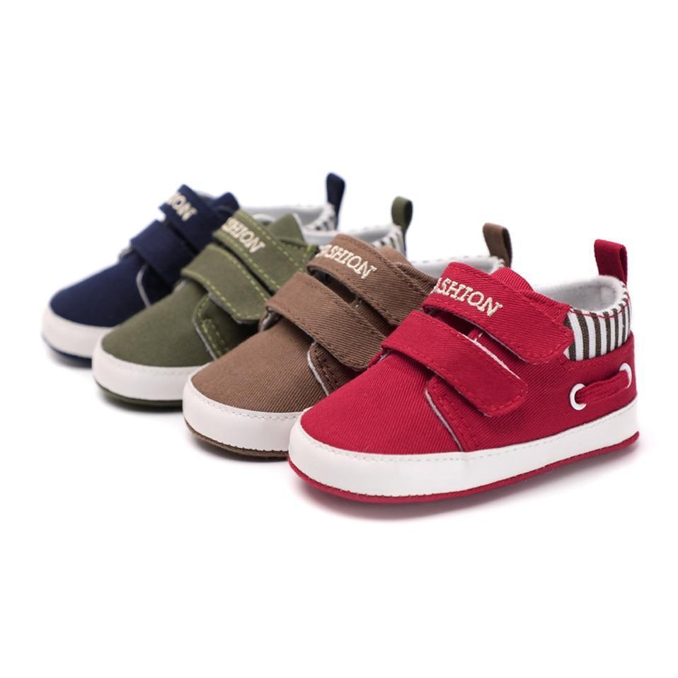 First Walkers Infant Babies Shoes Sole Soft Canvas Solid Footwear For Newborns Toddler Classic Style Sneakers - LittleLullabyLoft