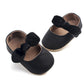 Baby Shoes Infant Girl First Walkers Bowknot Soft Rubber Sole Newborn Pre Walkers Shine Stylish Shoes - LittleLullabyLoft