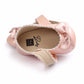 Red Princess Baby Girl Shoes Newborns Butterfly-knot PU Leather Shoes Infants Crib Soft Fashion Footwear Shoes - LittleLullabyLoft