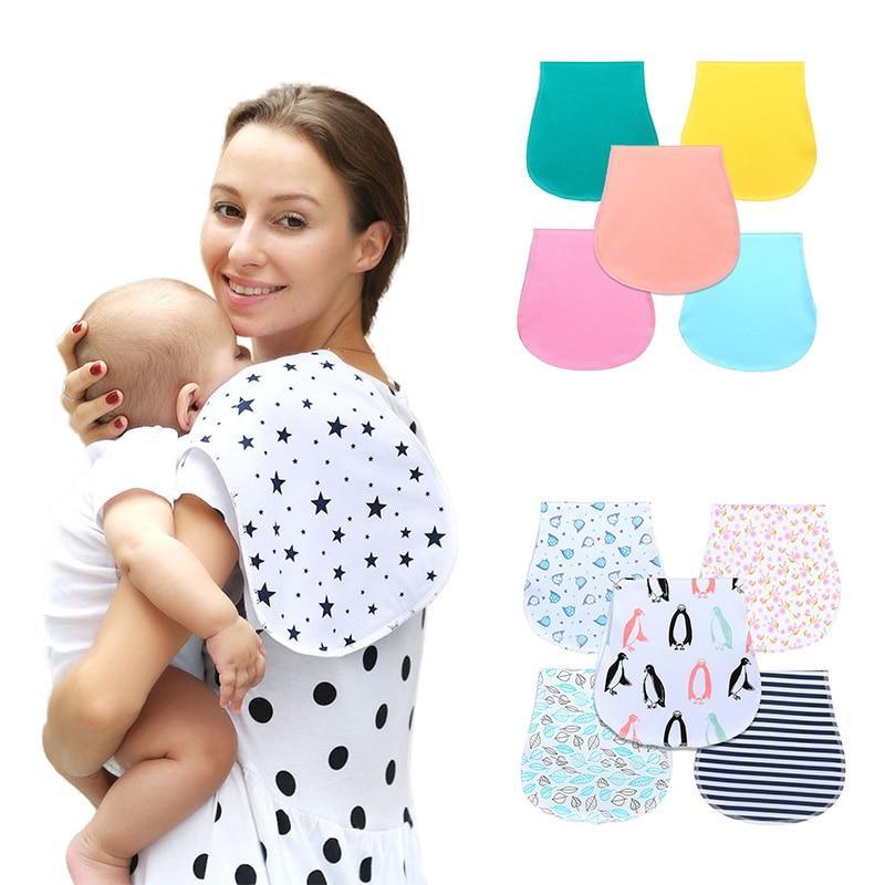 New Baby 100% Cotton Three Layers Waterproof Lightweight Natural Burp Curved Bibs For Baby Accessories - LittleLullabyLoft