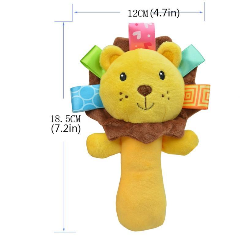 Newborn Baby Toys 0-12 Months Cartoon Baby Plush Rattle Mobile Bell Toy Infant Toddler Early Educational Toys For Kids - LittleLullabyLoft