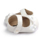 Red Princess Baby Girl Shoes Newborns Butterfly-knot PU Leather Shoes Infants Crib Soft Fashion Footwear Shoes - LittleLullabyLoft
