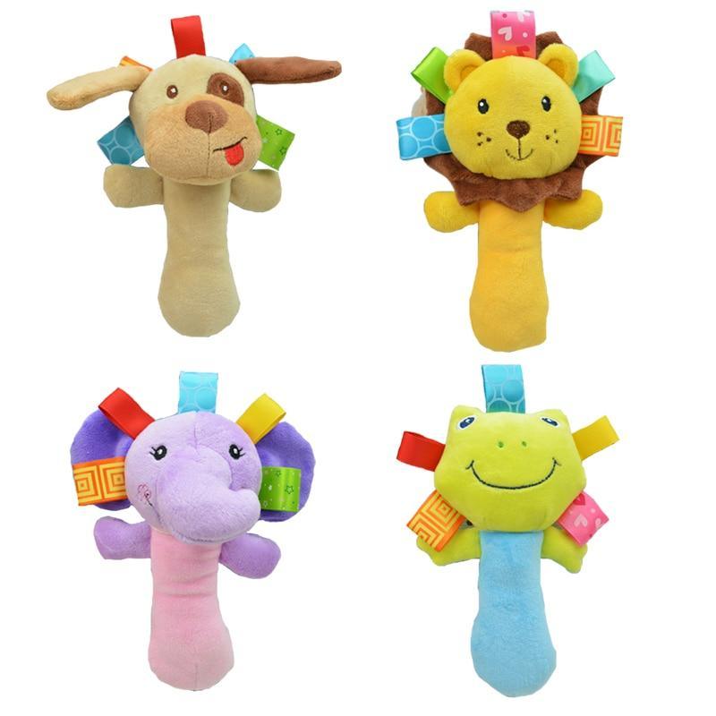 Newborn Baby Toys 0-12 Months Cartoon Baby Plush Rattle Mobile Bell Toy Infant Toddler Early Educational Toys For Kids - LittleLullabyLoft