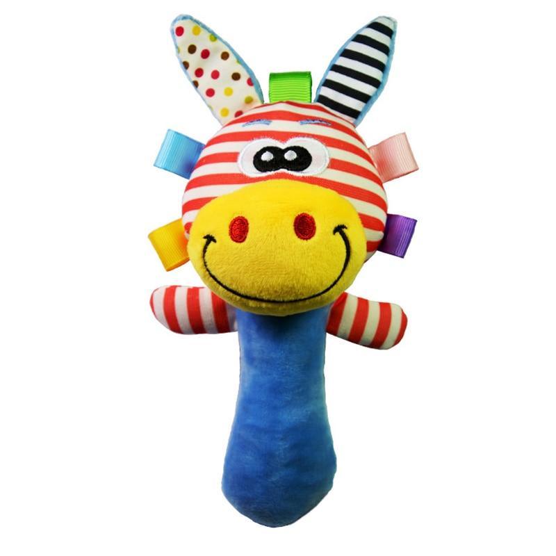 Newborn Baby Toys 0-12 Months Cartoon Baby Plush Rattle Mobile Bell Toy Infant Toddler Early Educational Toys For Kids - LittleLullabyLoft