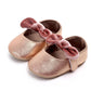 Baby Shoes Infant Girl First Walkers Bowknot Soft Rubber Sole Newborn Pre Walkers Shine Stylish Shoes - LittleLullabyLoft