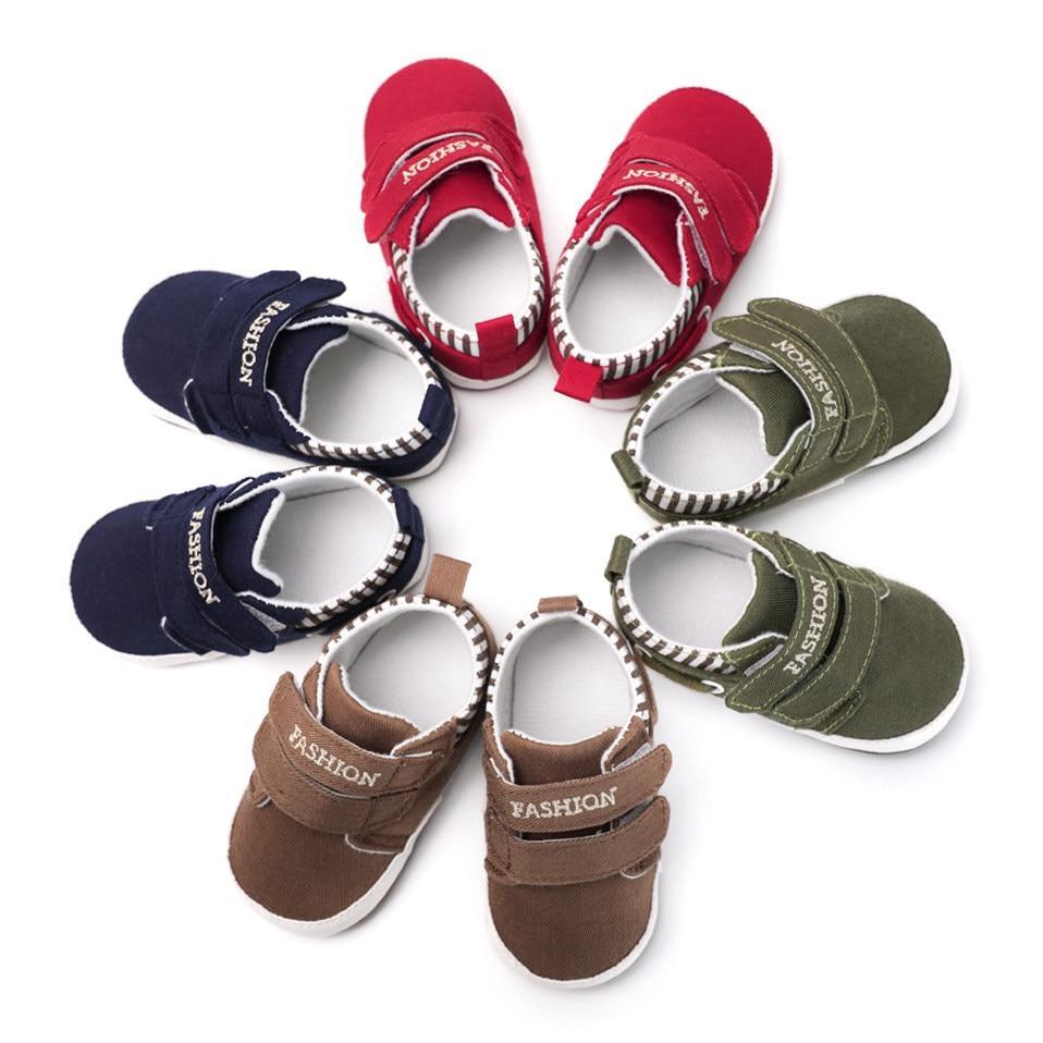 First Walkers Infant Babies Shoes Sole Soft Canvas Solid Footwear For Newborns Toddler Classic Style Sneakers - LittleLullabyLoft