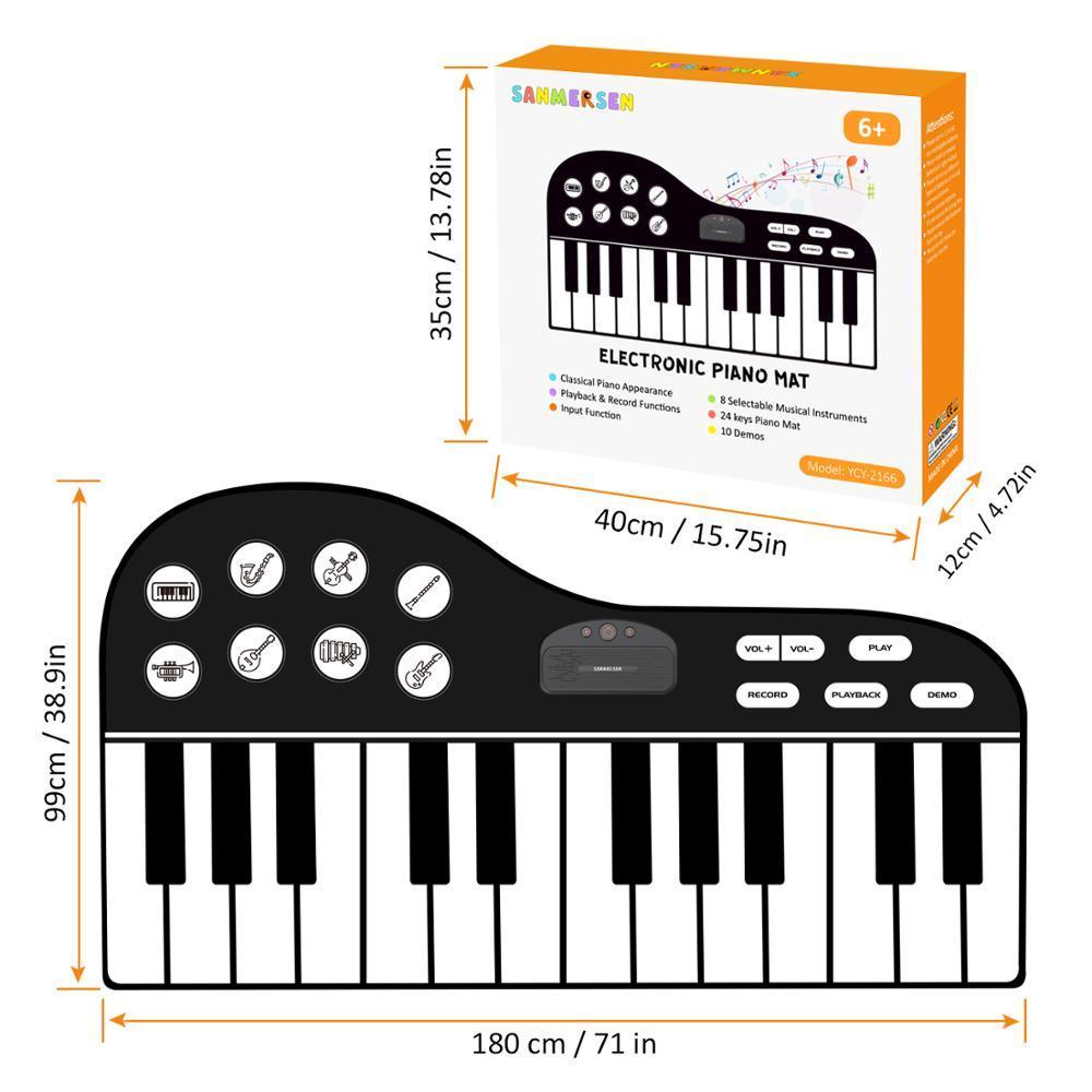 Musical Piano Instruments Toys Mat for Children Kids Music Carpets Touch Play with Sound Musical Rug Music Learning Toy For Kids - LittleLullabyLoft
