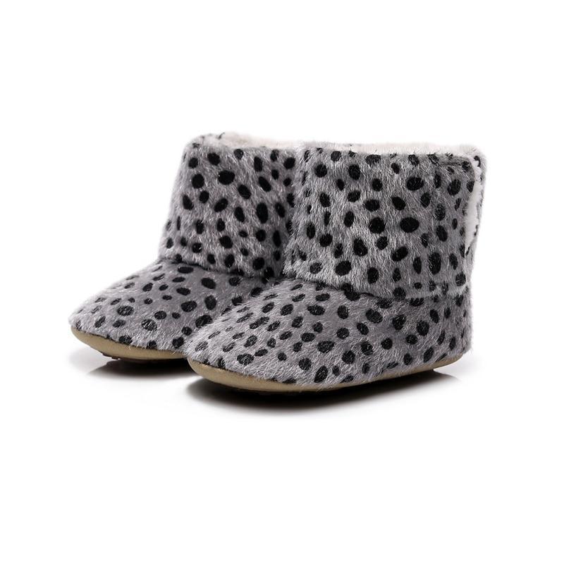 Cute Baby Infants Shoes Dot Knitting Boots Casual Non-slip Soft Soled Walking Shoes - LittleLullabyLoft