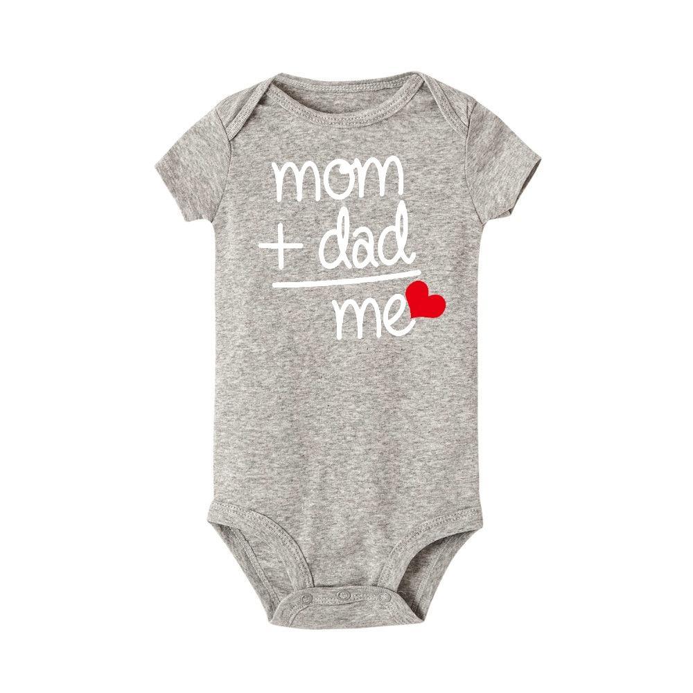 Modern Newborn Toddler Baby Boy Girl Dad +Mom Outfit Costume Romper Short Sleeve Clothes Jumpszuit for Baby Girl and Baby Boys - LittleLullabyLoft