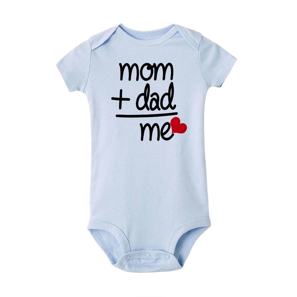Modern Newborn Toddler Baby Boy Girl Dad +Mom Outfit Costume Romper Short Sleeve Clothes Jumpszuit for Baby Girl and Baby Boys