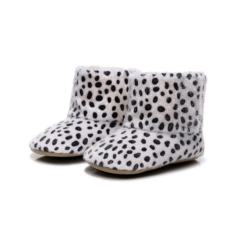 Cute Baby Infants Shoes Dot Knitting Boots Casual Non-slip Soft Soled Walking Shoes - LittleLullabyLoft