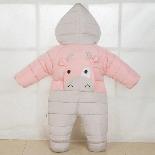 Baby Winter Wear Clothes Snowsuit Cute Calf Infant Snow Jacket Thicken Jumpsuit Children Coat For Babies In Modern Interesting Design - LittleLullabyLoft
