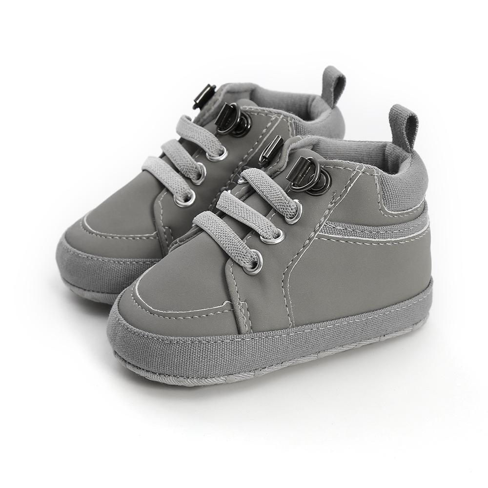 Warm Infant Baby First Walkers Soft Sole Newborn Leather High Top Non-slip Shoes Sneaker Baby Shoes - LittleLullabyLoft