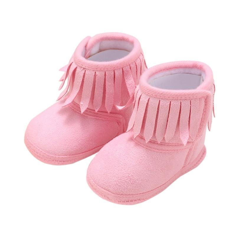 Cute Baby Infants Shoes Dot Knitting Boots Casual Non-slip Soft Soled Walking Shoes - LittleLullabyLoft
