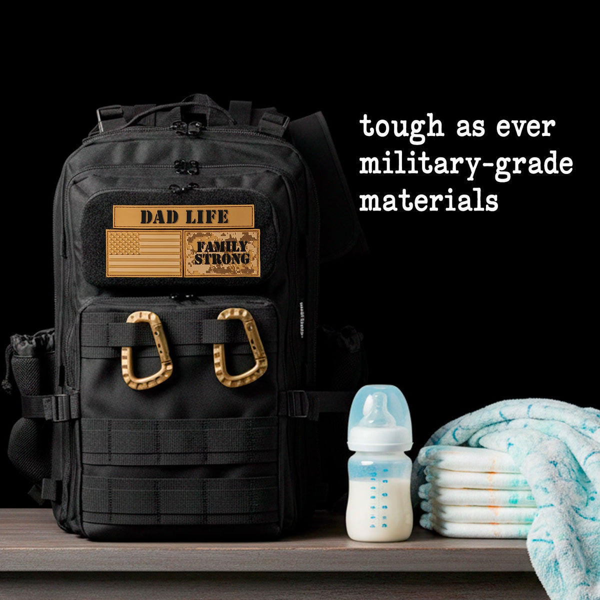 JUG 30L Dad Diaper Bag Backpack - Black - LittleLullabyLoft
