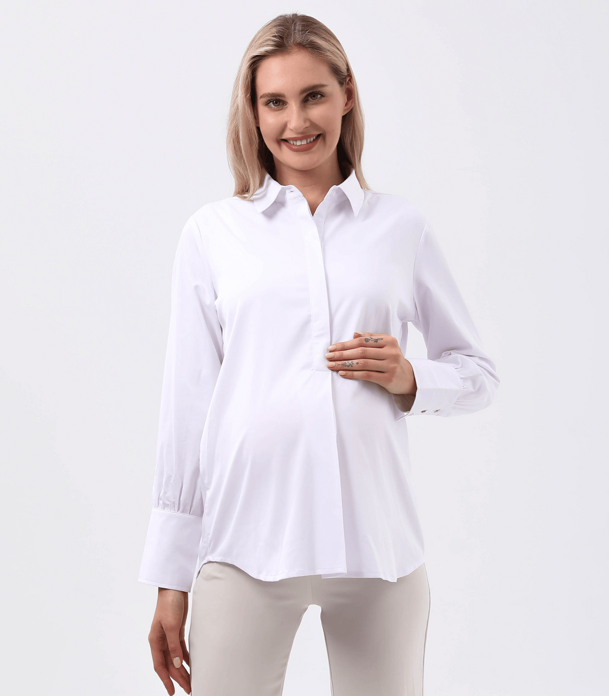 Classic Button Down Maternity Shirt - LittleLullabyLoft