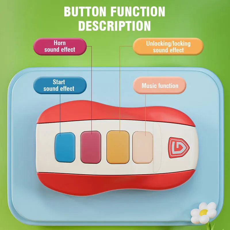 Musical Car Key Toy – Smart Vocal Remote for Baby & Toddler Play