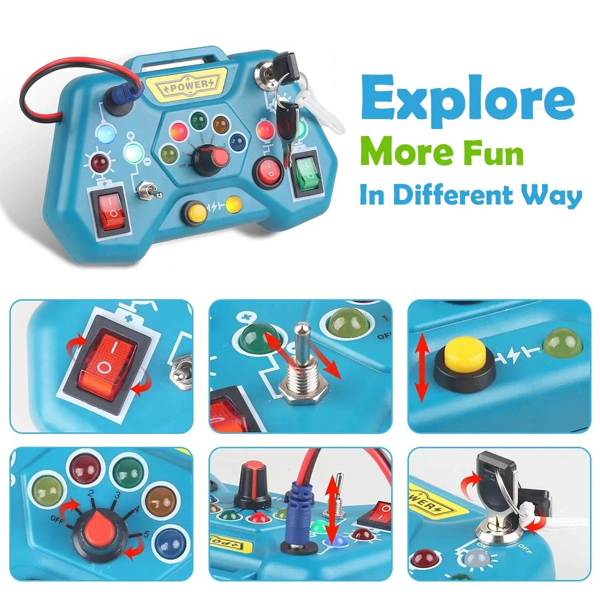 Montessori Busy Board Toy – Educational Learning & Travel Toy for Toddlers - LittleLullabyLoft