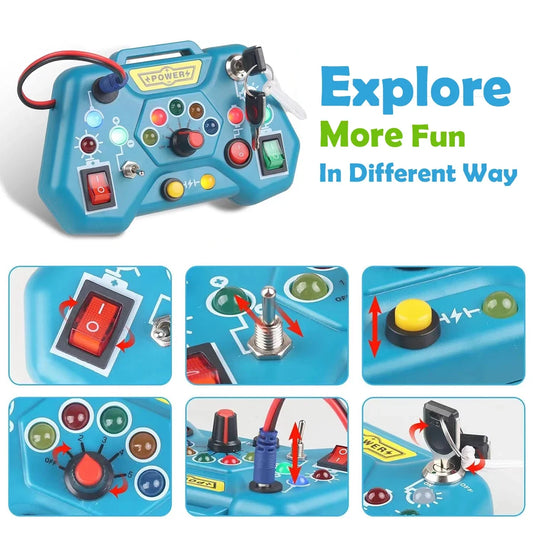 Montessori Busy Board Toy – Educational Learning & Travel Toy for Toddlers - LittleLullabyLoft
