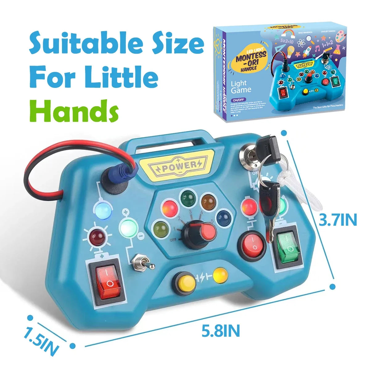 Montessori Busy Board Toy – Educational Learning & Travel Toy for Toddlers