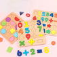 Kids Alphabetic Arithmetic Number Geometric Shapes Wooden Puzzle Montessori Preschool Learning Educational Game Toy for Children - LittleLullabyLoft