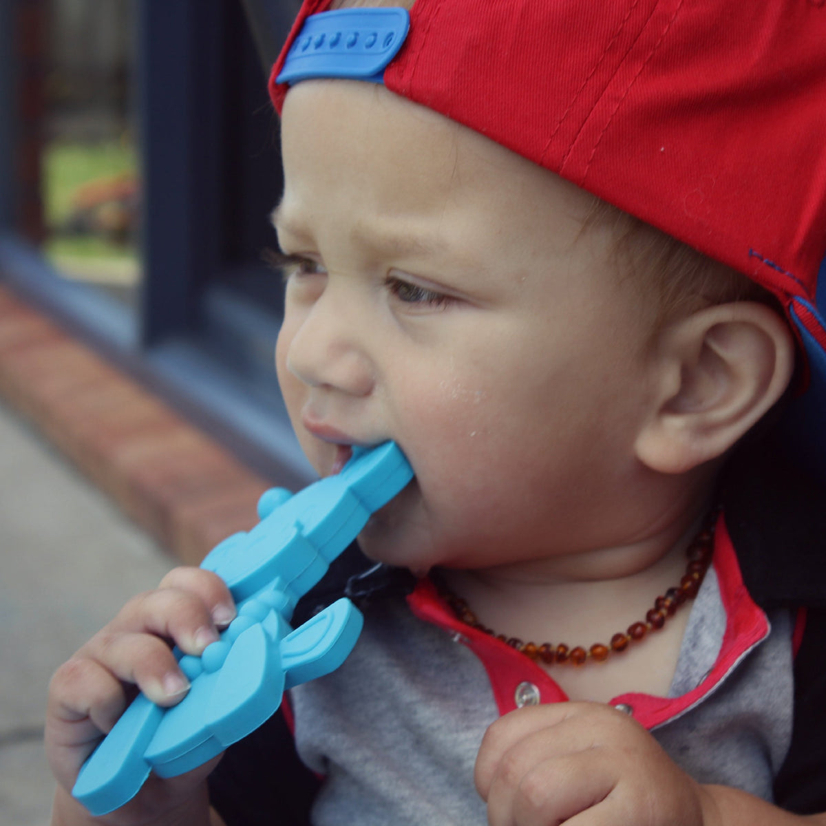 Little bamBAM Baby Teething Toy – Cyan - LittleLullabyLoft