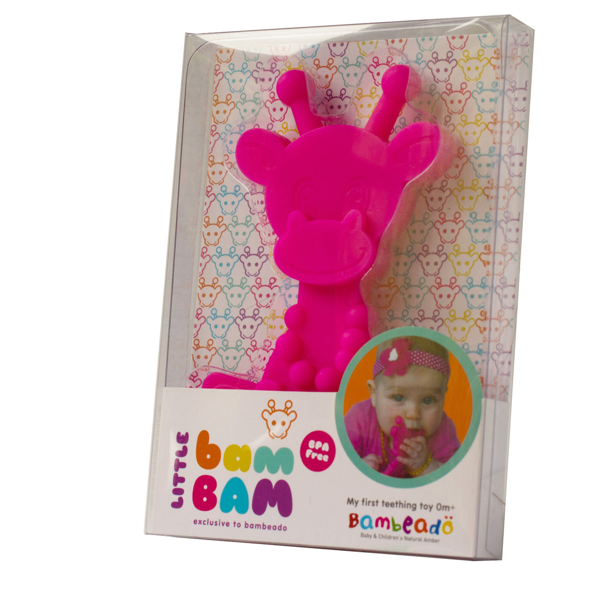 Little bamBAM Baby Teething Toy - Magenta - LittleLullabyLoft