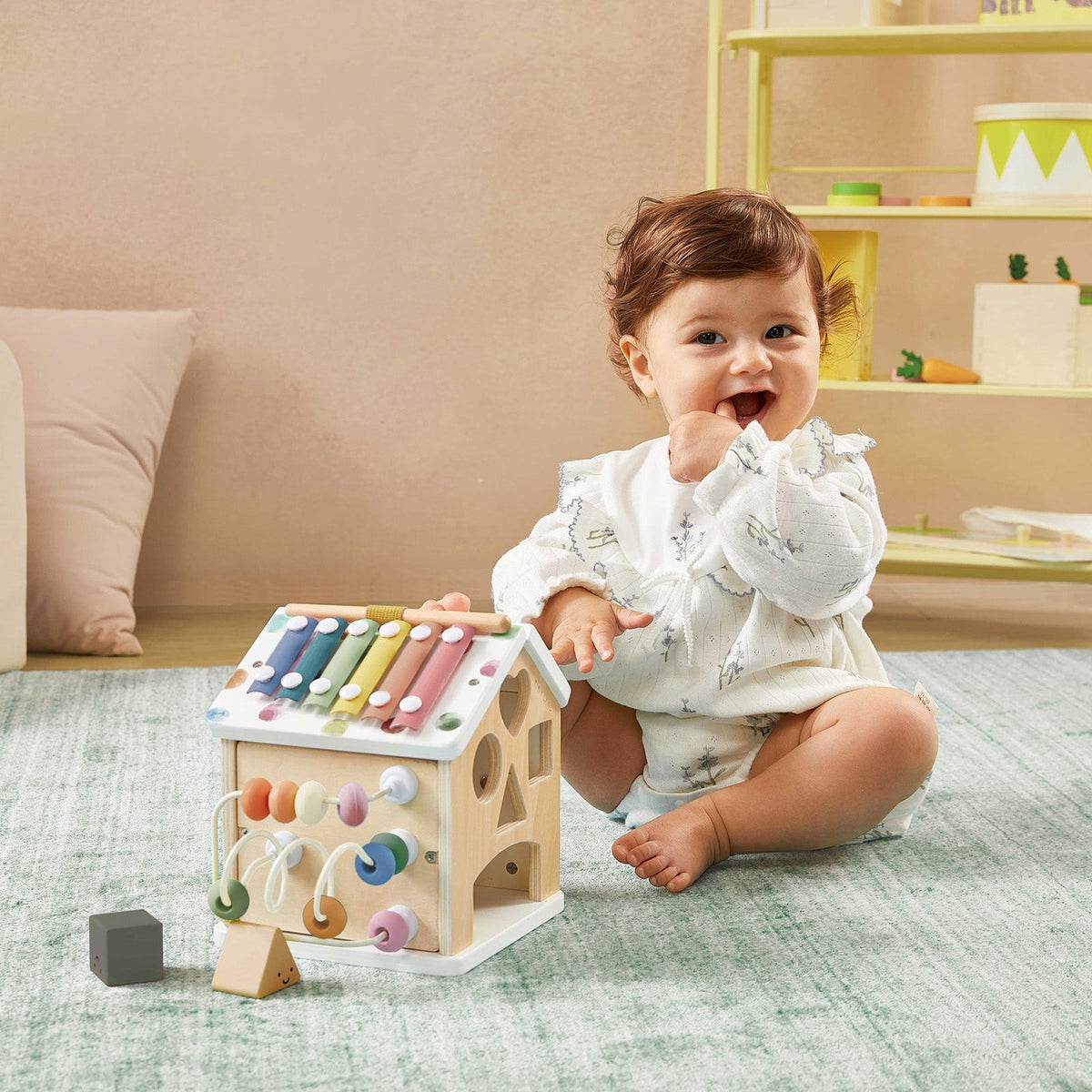Tiny Land® Cottage Activity Cube - Morandi - LittleLullabyLoft