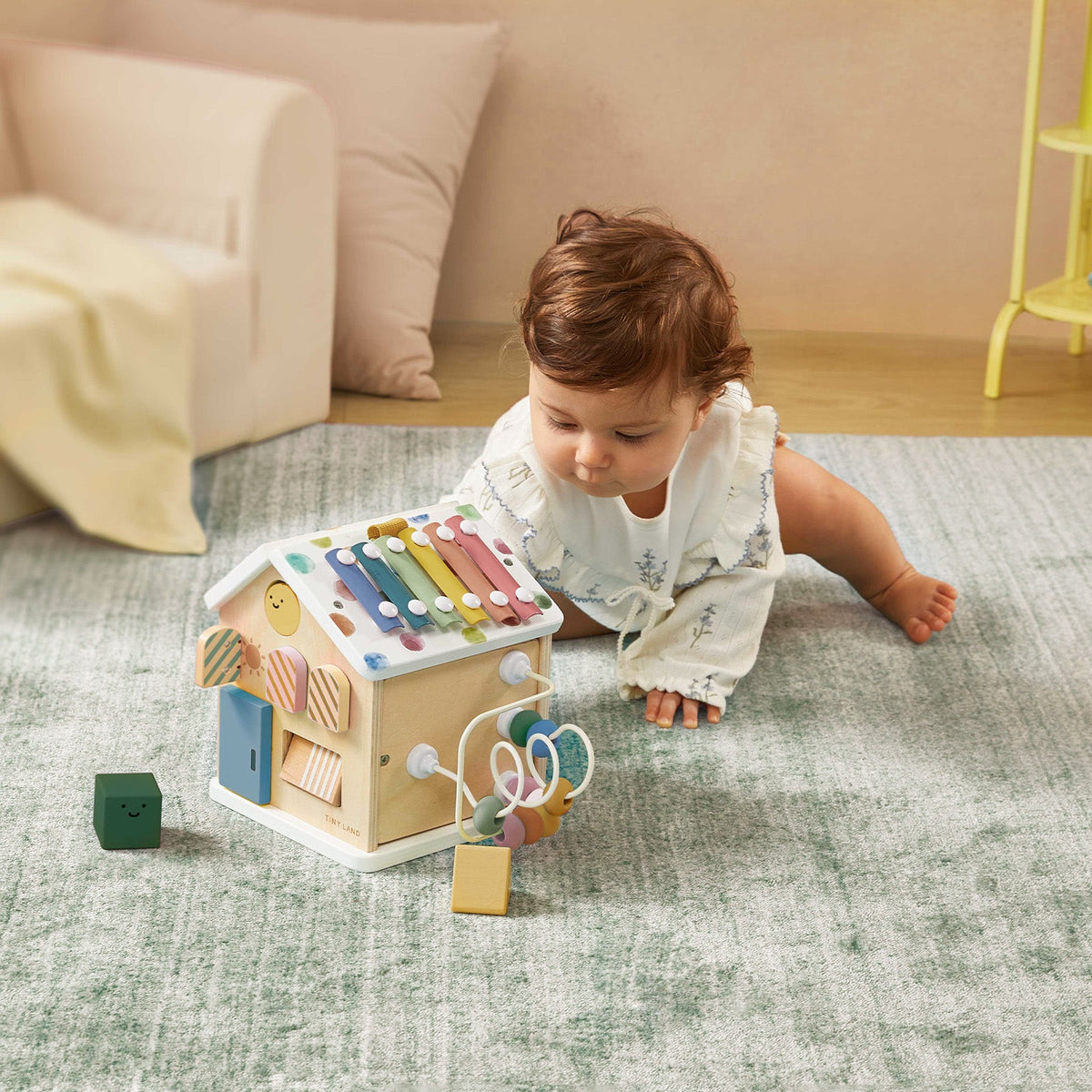 Tiny Land® Cottage Activity Cube - Morandi - LittleLullabyLoft