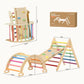 Tiny Land® Pikler Triangle 7-in-1 Montessori Climbing Set