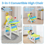 TOBBI & NYEEKOY 3-in-1 Convertible Toddler Highchair with Table